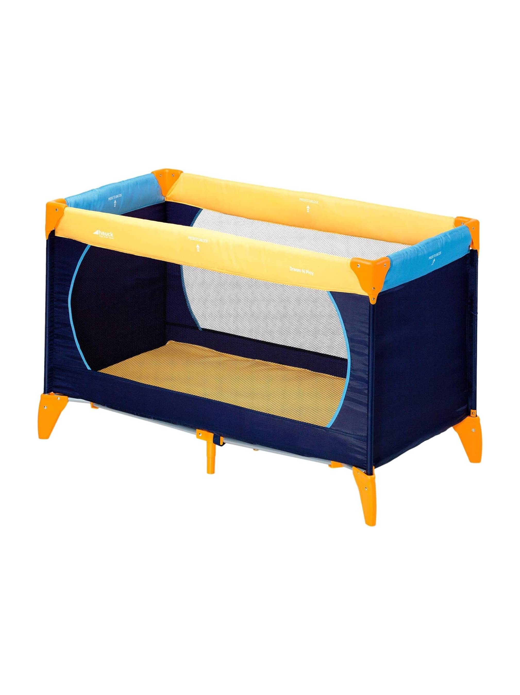 Blue & Yellow - Travel Cot