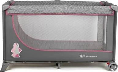 Kinderkraft Joy Travel Cot, Blue, with Mattress