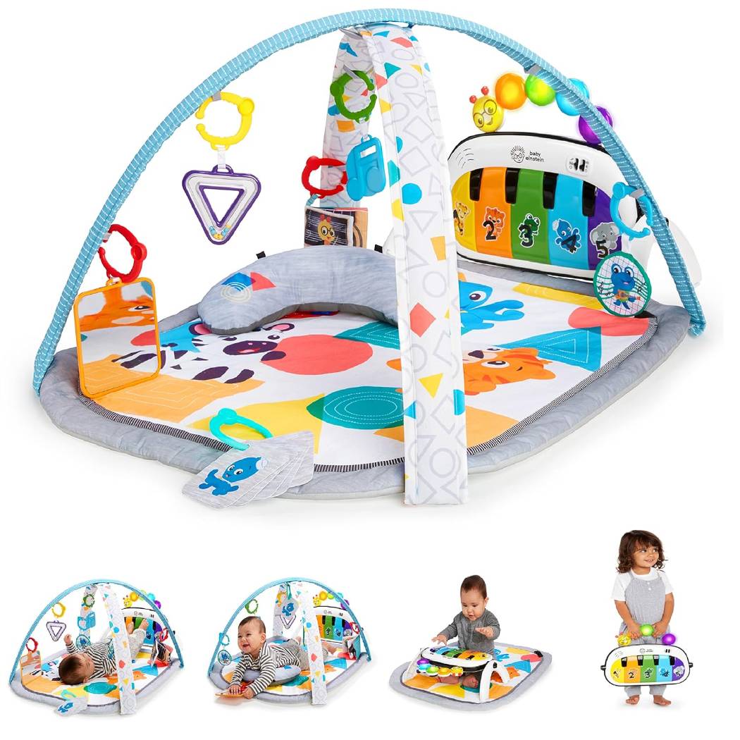 Baby Einstein 4-in-1 “Kickin’ Tunes” Play Gym with Magic Touch Piano (Newborn+)